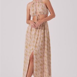 Astr | Dresses | New Astr Pleated Drop Waist Maxi Dress In Champagne Gold |  Poshmark
